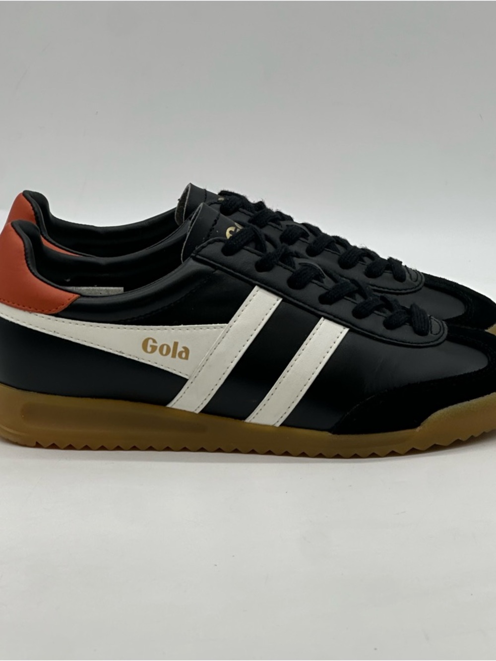 Gola Black White Tan Accent Classic Trainer